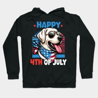 Happy 4th of July Patriotic American Labrador Retriever Funny Hoodie